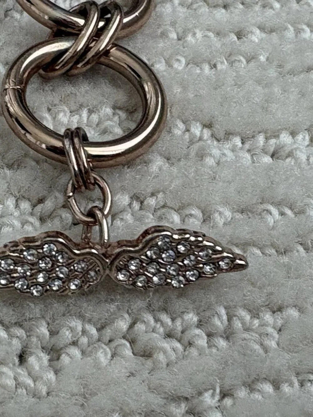 Victoria's Secret Angel Wings Chain Rose Gold Plated Bracelet Toggle